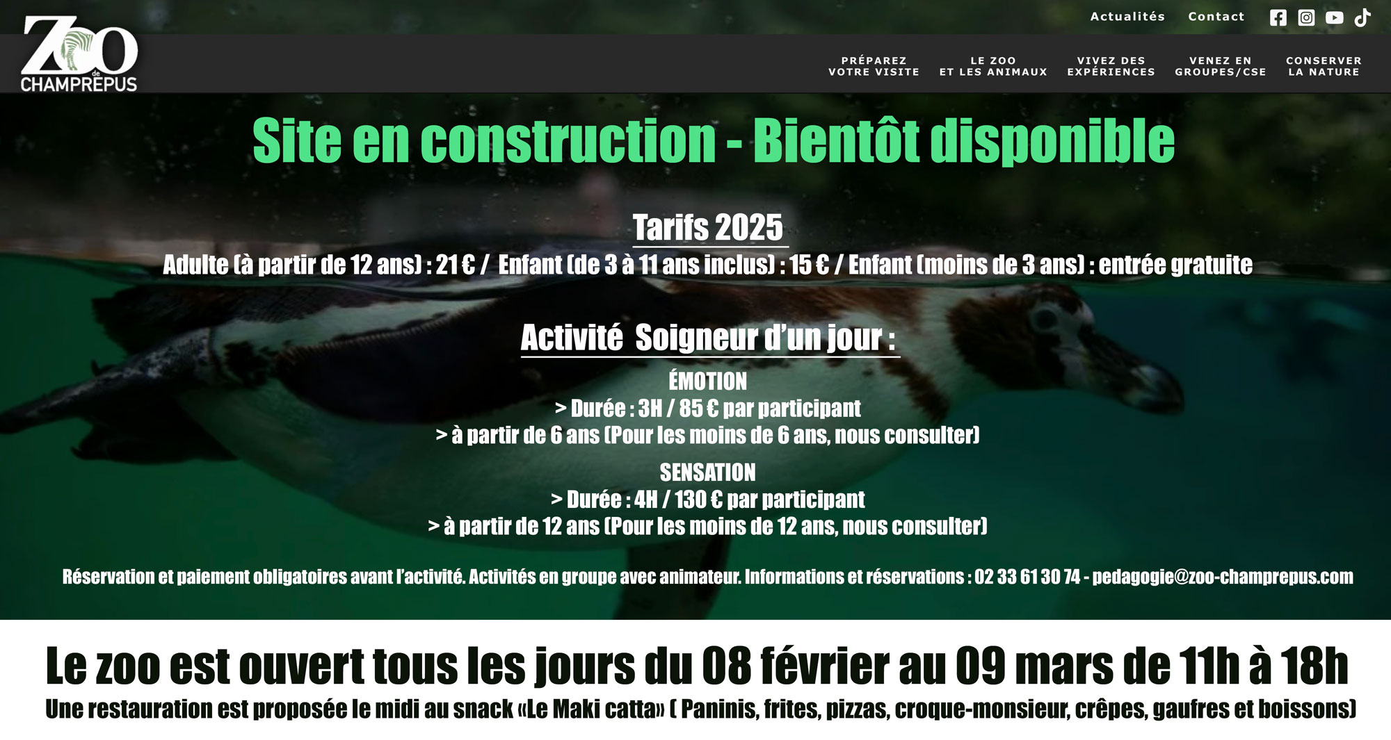 informations ouverture Février-Mars 2025