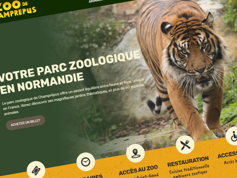 Le site internet du Zoo de Champrépus fait peau neuve